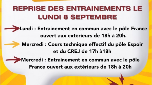 Reprise des entrainements au Dojo régional !